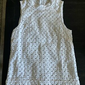 J. Crew White Eyelet Lace Tank